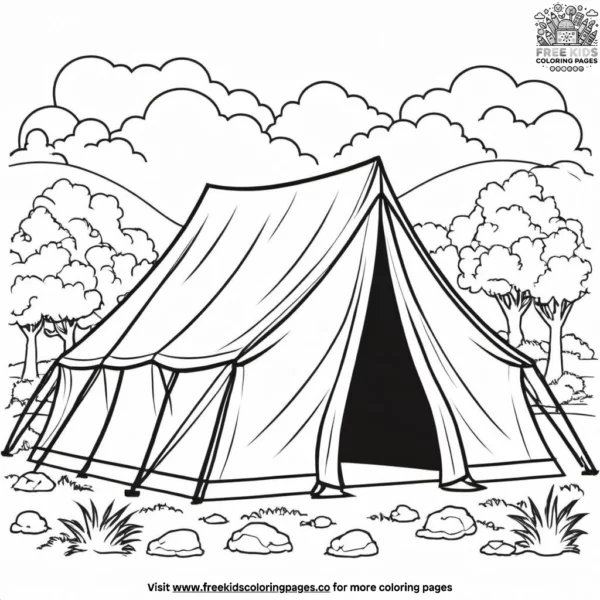 Army tent coloring pages