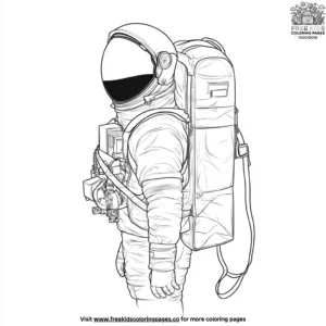 Astronaut Backpack Coloring Pages