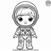 Astronaut Doll in a Spacesuit Coloring Pages