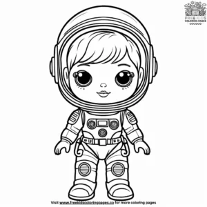 Astronaut Doll in a Spacesuit Coloring Pages