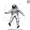 Astronaut Floating in Space Coloring Pages