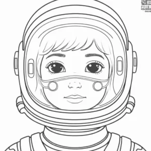 Astronaut Helmet Coloring Pages