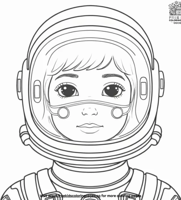 Astronaut helmet coloring pages