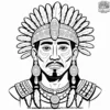 Aztec King Coloring Pages