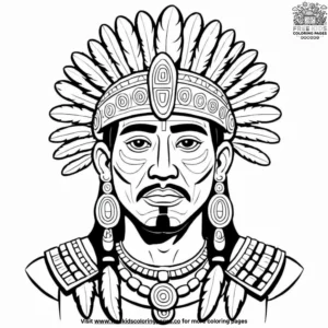 Aztec King Coloring Pages