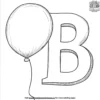 B for Balloon Coloring Pages