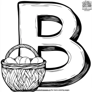 B for Basket Coloring Pages