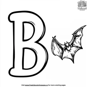 B for Bat Coloring Pages