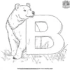 B for Bear Coloring Pages