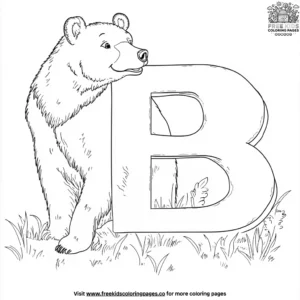 B for Bear Coloring Pages