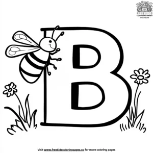 B for Bee Coloring Pages