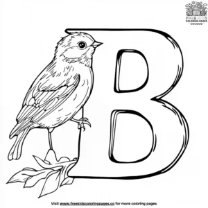 B for Bird Coloring Pages