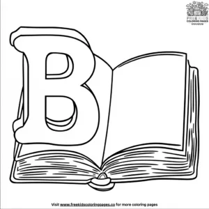 B for Book Coloring Pages