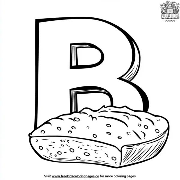 B for bread coloring pages