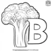 B for Broccoli Coloring Pages