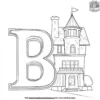 B for Building Coloring Pages