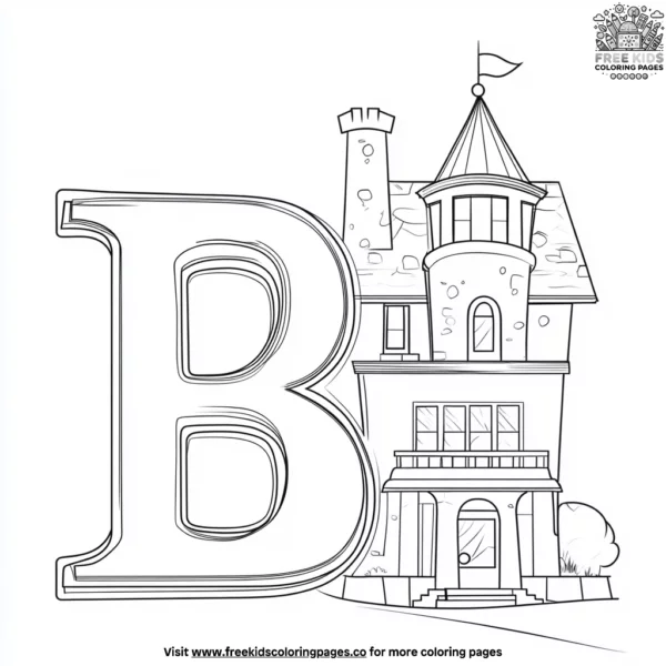 B for building coloring pages