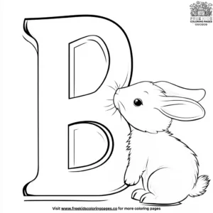 B for Bunny Coloring Pages