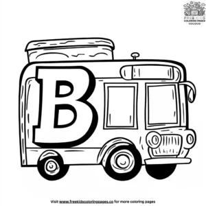 B for Bus Coloring Pages