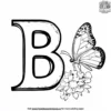 B for Butterfly Coloring Pages