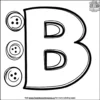 B for Button Coloring Pages