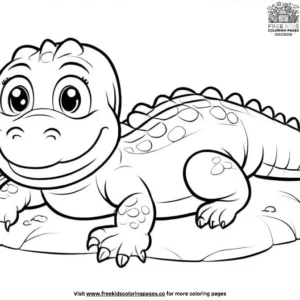 Baby Alligator Coloring Pages