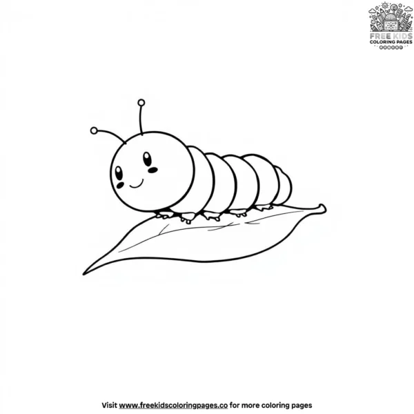 Baby caterpillar coloring pages