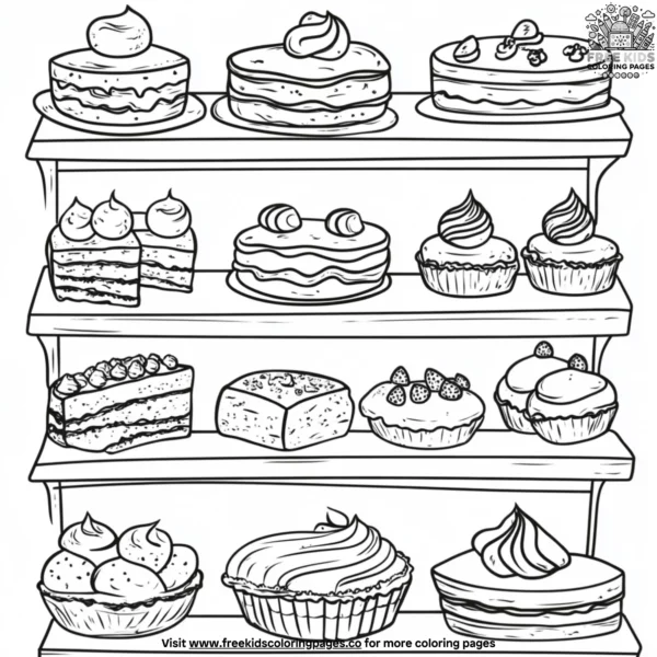 Bakery love coloring pages