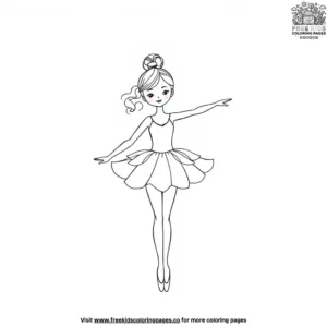 Ballerina Doll in a Tutu Coloring Pages