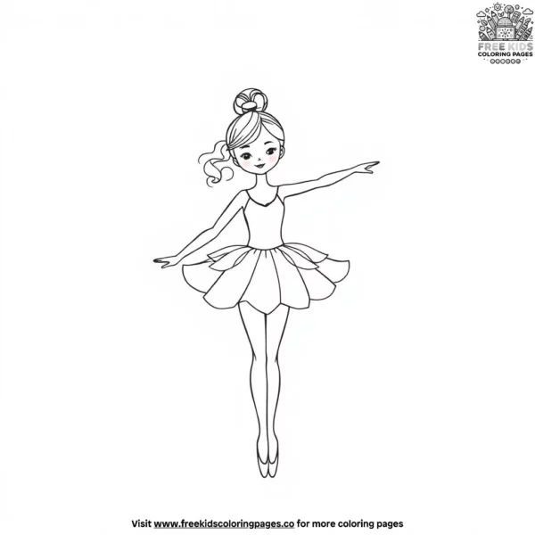 Ballerina doll in a tutu coloring pages