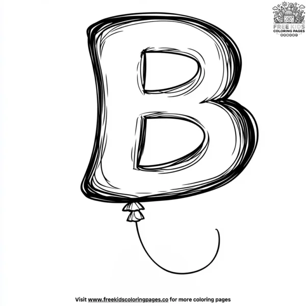 Balloon letters coloring pages