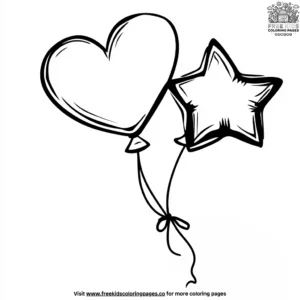 Balloon shapes and designs coloring pages