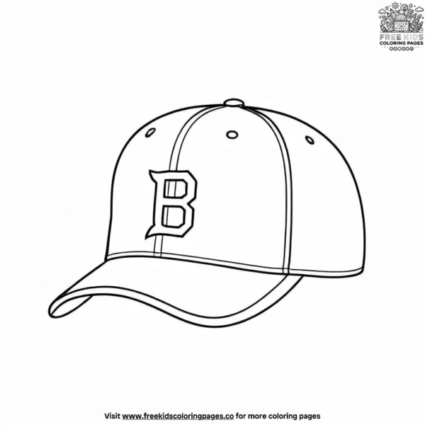 Baseball cap coloring pages