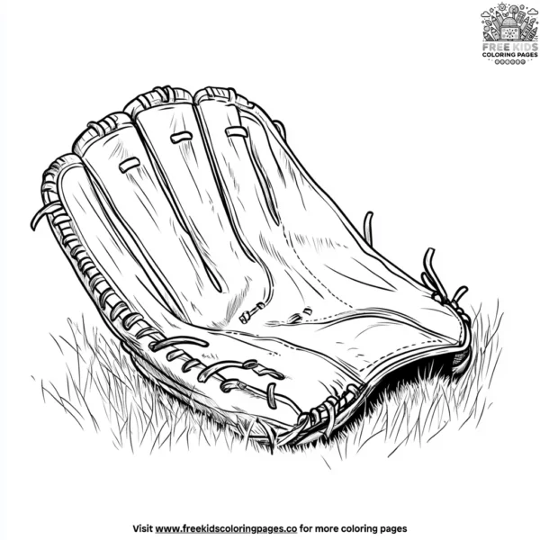 Baseball glove coloring pages