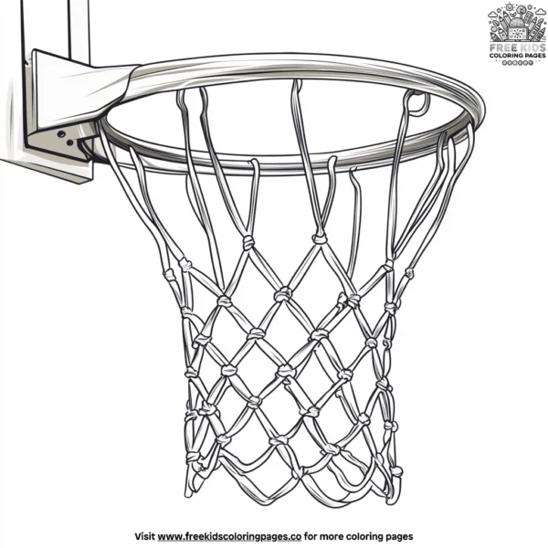 Basketball hoop coloring pages