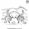 Beach Crab Coloring Pages