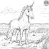 Beach Unicorn Coloring Pages