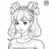 Beautiful Bow Hairstyles Coloring Pages