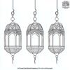 Beautiful Ramadan Lamps Coloring Pages