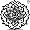 Beautiful Rangoli Stencils Coloring Pages