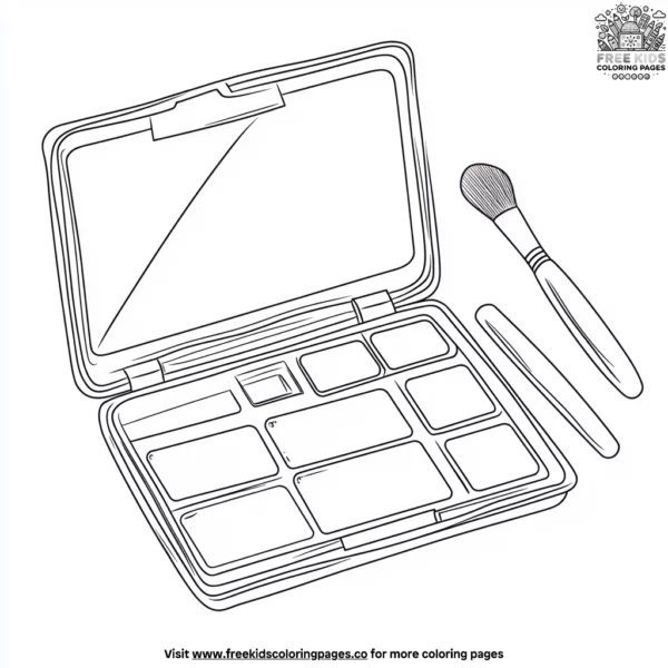 Beauty palette coloring pages