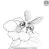 Bee on a Flower Coloring Pages