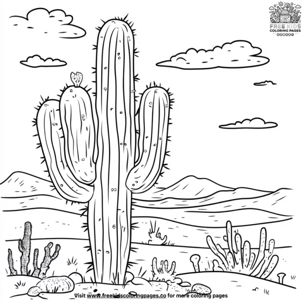 Blooming cactus wonders coloring pages