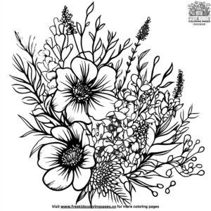 Blooming Flowers Coloring Pages