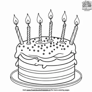 Blow Out the Candles Coloring Pages