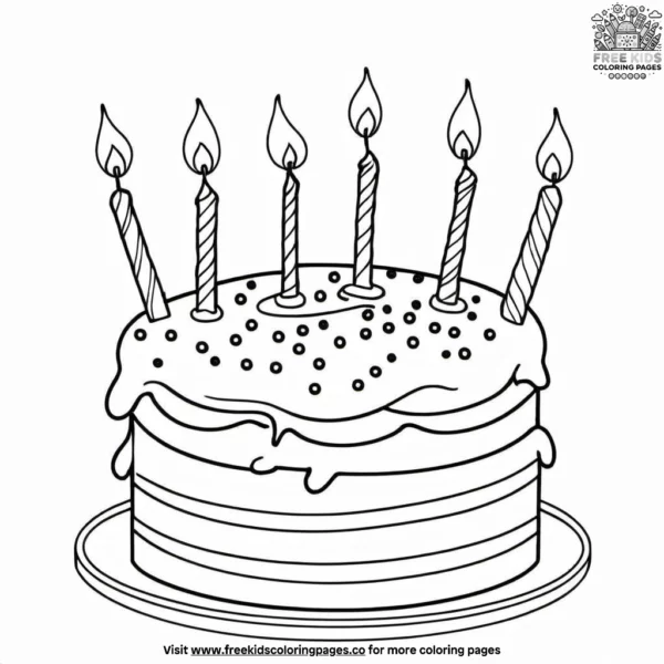 Blow out the candles coloring pages