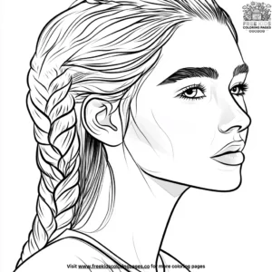 Braided Hairstyles Coloring Pages