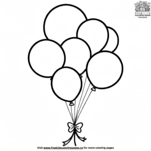 Bunch of balloons coloring pages