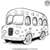 Bus with Polka Dots Coloring Pages