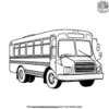 Bus with Stripes Coloring Pages